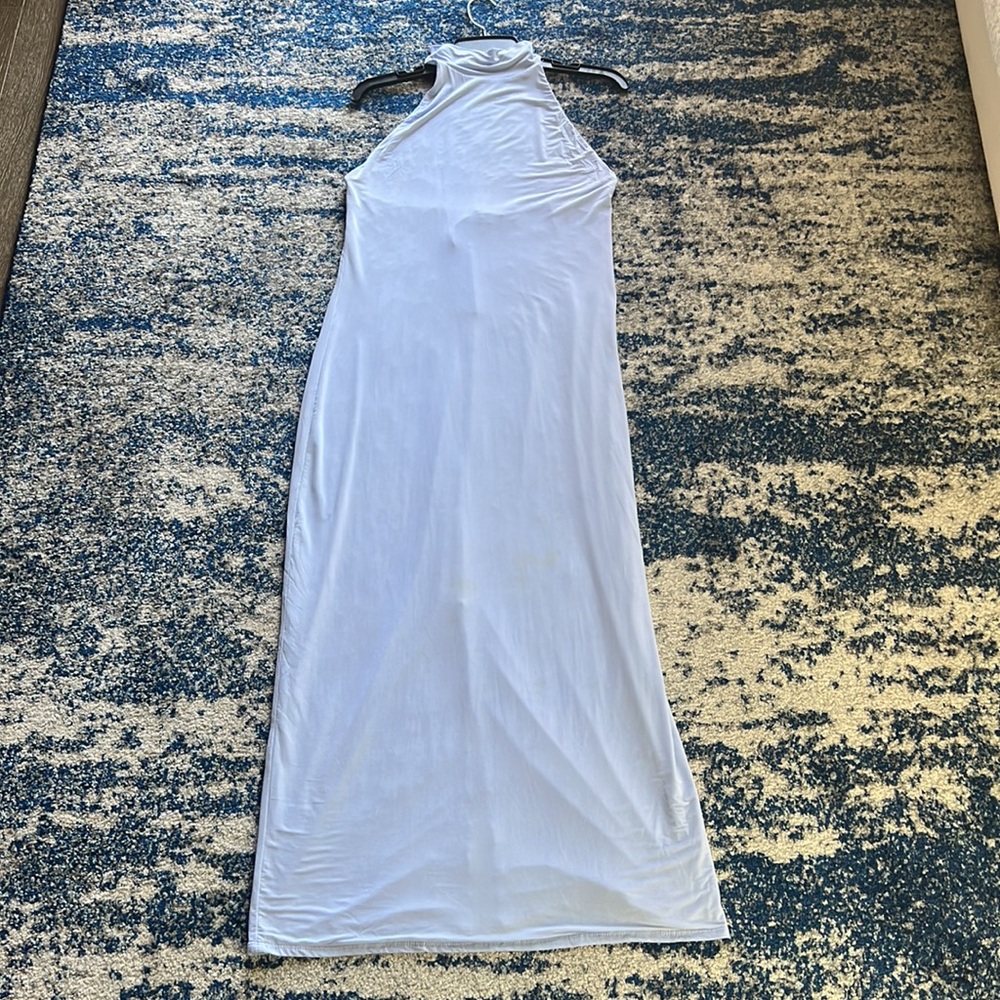 JONATHAN SIMKHAI STANDARD Raine Midi Dress in Sky Large - Picture 4 of 8